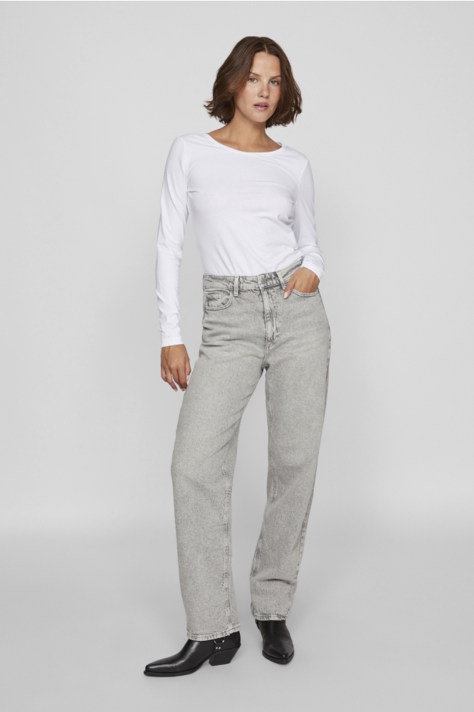 VINORA L/S O-NECK TOP - NOOS 14104154 Bright White